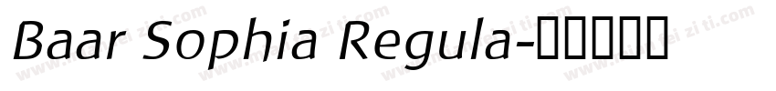 Baar Sophia Regula字体转换